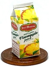 Poupées Maison Ananas Jus Petit Vide Fait Main Carton Miniature Cuisine Tumdee