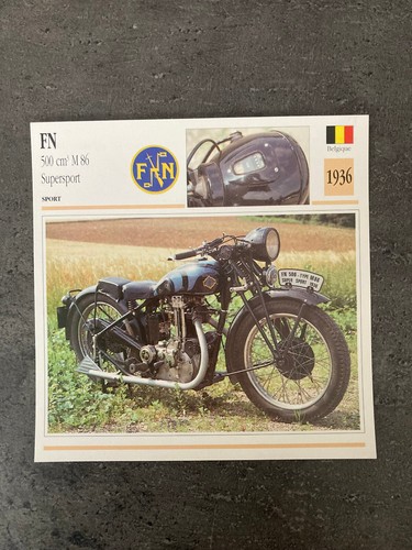 Carte fiche moto collection - moto,