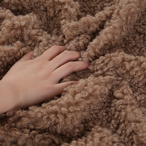 Faux fourrure boucle laine - faux,