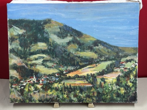 Vue village de - village, montagne