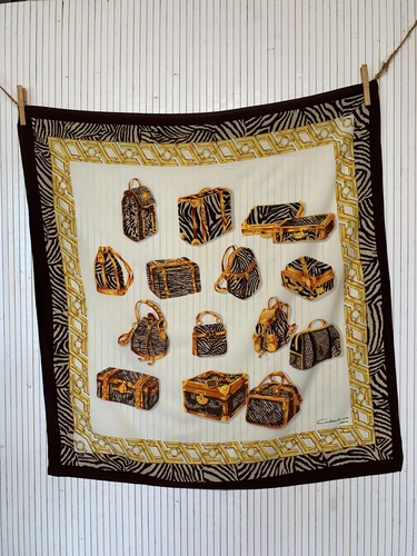 Foulard carré soie motif - foulard,