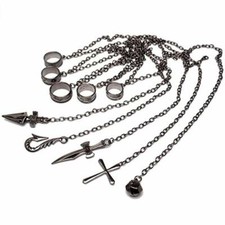 Expédié de Paris - Ensemble Bague Chaine Epe Arme Hunter X Hunter Cosplay Soirée