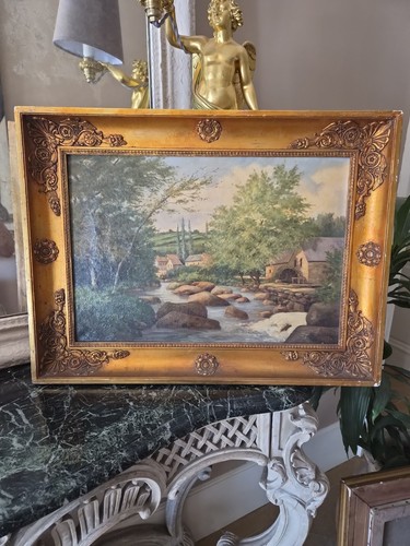 Tableau xixe huile - tableau, toile