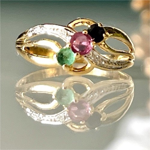 Bague sertie jaune - sertie, or