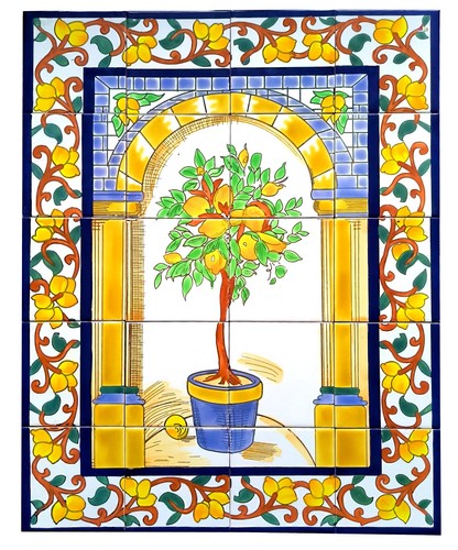 Image carreaux citron - image,