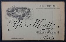 CPA carte publicitaire Bière MORITZ 189 rue de Vaugirard PARIS