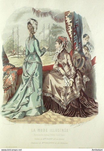 Gravure mode illustree 1876 - mode,