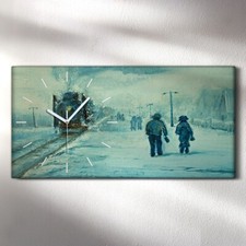 Horloge murale sur toile 60x30