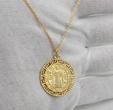 Collier pendentif Crux-Benedicti bijoux religieux en argent massif 925