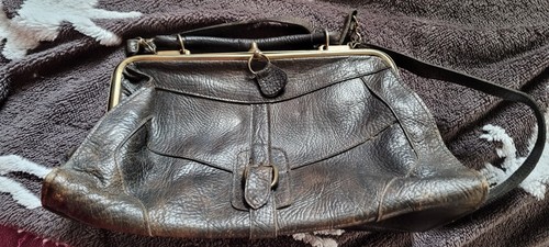 Sac main ancien cuir - sac,