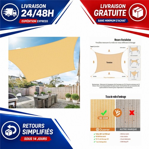 Voile ombrage - voile, d’ombrage
