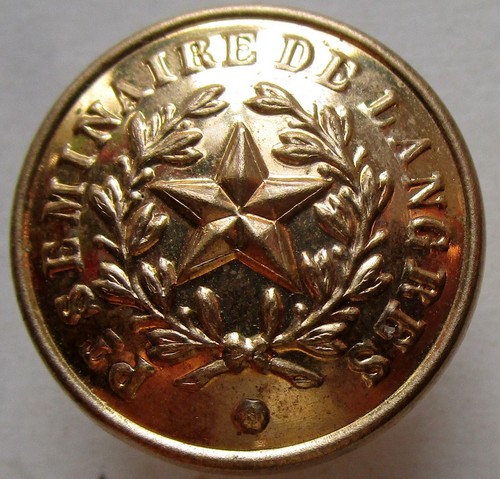 Bouton bombé métal doré - bouton,