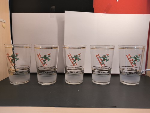 Lot verres vintage sirop - verres,