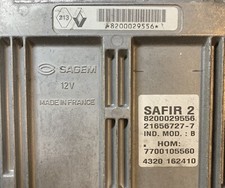 calculateur safir 2 twingo 1L2 débloquer 7700105560 8200029556 55 PINS DECODER