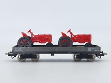 HO JOUEF - Wagon Plat SNCF Qhoyw 174813 + 2 Tracteurs FARMALL - 18#