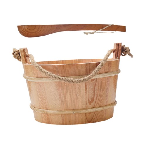 Bois sauna avec louche - avec, la