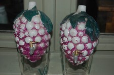 CARAFES A VIN ALCOOL EN FORME DE GRAPPE DE RAISIN AVEC ROBINET TERRE VERNISSÉE