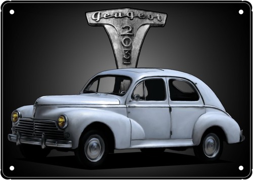 Plaque décorative peugeot 203 - plaque,