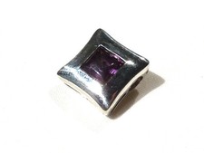 Bijou argenté pendentif créateur Pierre Lang cristal améthyste pendant