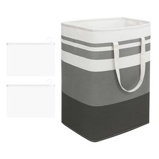75L Gris Blanc Panier à Linge