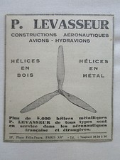 4/1932 PUB PIERRE LEVASSEUR AERONAUTIQUE HELICE BOIS METAL AVION ORIGINAL AD