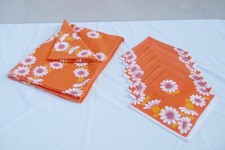 NAPPE RECTANGULAIRE - SERVIETTES - ANNEE 70's -VINTAGE
