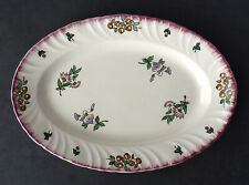Grand plat ovale en faïence de Longwy en parfait état