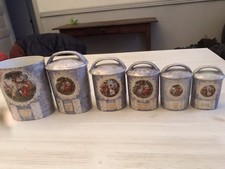 SÉRIE 5 POTS À ÉPICES PORCELAINE ANNÉES 50