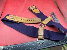 WW2 Armée Britannique Hussars Bleu Toile et De Cuir Ceinture Avec Fixations