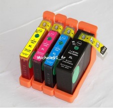 Lot de 8 encres compatibles pour imprimantes Lexmark - Cartouches série 100 XL