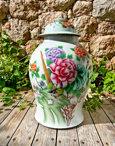 Grande potiche porcelaine