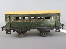 B900 Vintage 1936 Hornby 1S Voiture 2 CL Essieux Vert Bdy 5202 Litho O Zéro