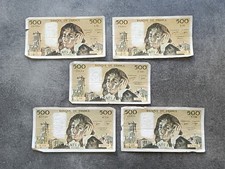 Lot De 5 Billets De 500 Francs