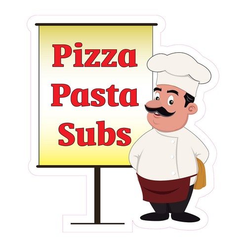Food truck decals pizza pasta - pizza,