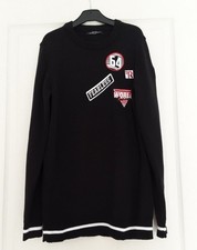 Pull noir motifs taille S Bershka