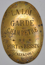 Plaque de métier - PORT EN