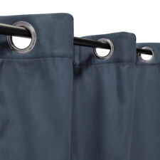 Rideau suédine thermique doublé polaire, Bleu pétrole - 140x240cm prêt a