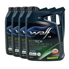 WOLF Ecotech 0W-20 SP/RC D1-3 ILSAC GF-6A, Dexos1 Gen3, 4x5 Litres