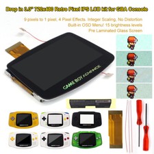 V5 Laminated Drop in HD 3.0'' 720x480 Retro Pixel LCD Kit+Custom Shell For GBA