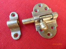 Targette  verrou ancien  loquet de porte en laiton