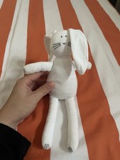 DOUDOU LAPIN PETIT BATEAU BLANC GRIS