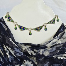 Collier Oriental Argent 925 Émaux