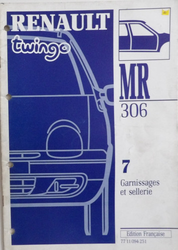 Manuel atelier renault - manuel, d'atelier