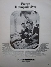 1973 PUB AIR FRANCE AIRLINE BOEING AIRLINER HOTESSE AIR PASSAGER FRENCH AD