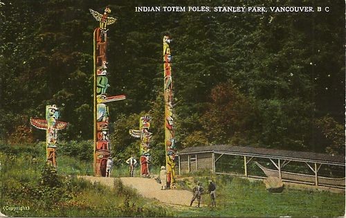 Cpa canada totem indien - canada,