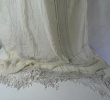 ancien voilage de porte coton macramé 230x160cm