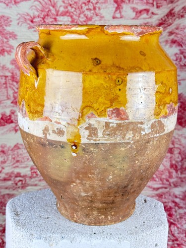 Ancien pot confit terre - ,