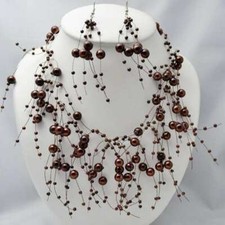 PARURE DE BIJOUX "DÉFERLANTE DE PERLES" MARIAGE MARIÉE