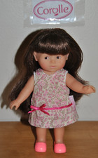 Poupée COROLLE Mini Corolline 20 Cm Vetement Robe + Culotte Brune Long Cheveux