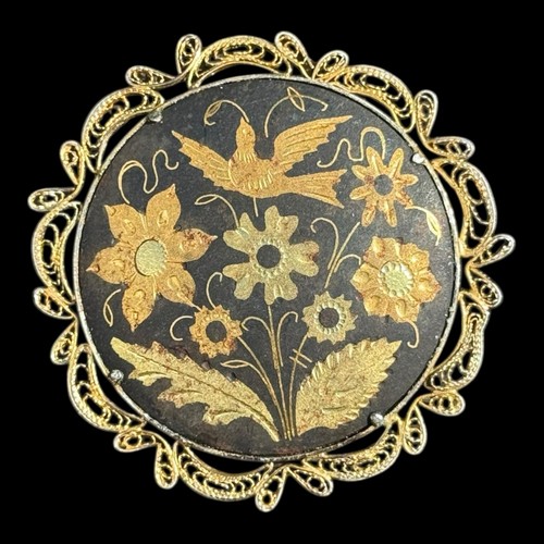 Broche décor floral et - à,